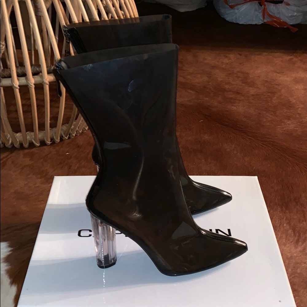 Black Transparent Pointy Boot - image 3